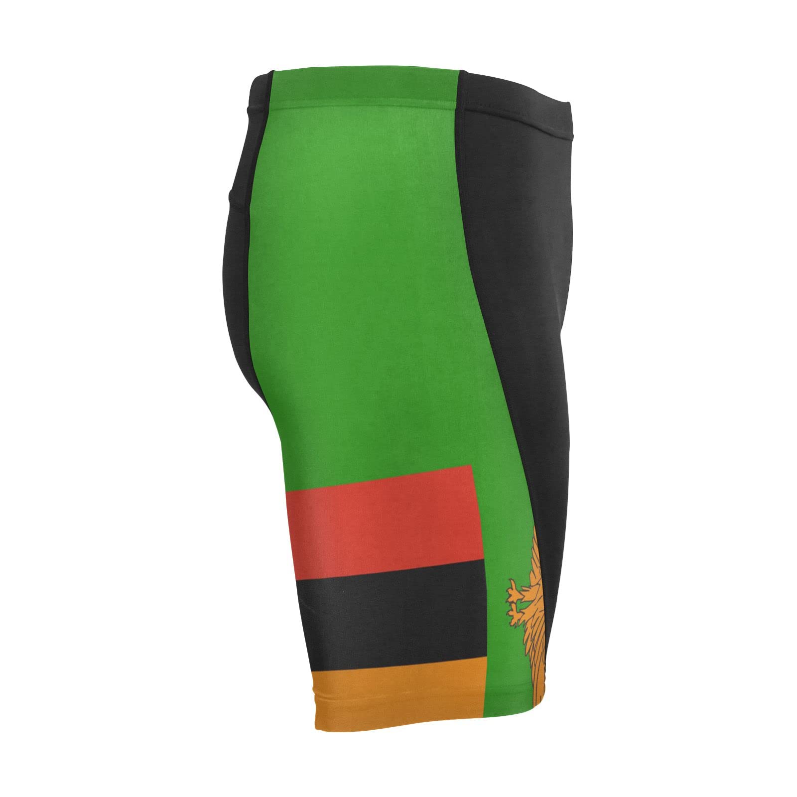 Zambia Flag Men's Bike Shorts Padded Cycling Bicycle Biking Shorts Tight Multicolor