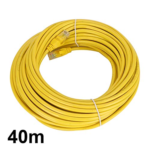 Furnoor RJ45 1000M CAT5 Gigabit High Speed Ethernet LAN Network Yellow Patch Cable for Computer Network Cable(40)