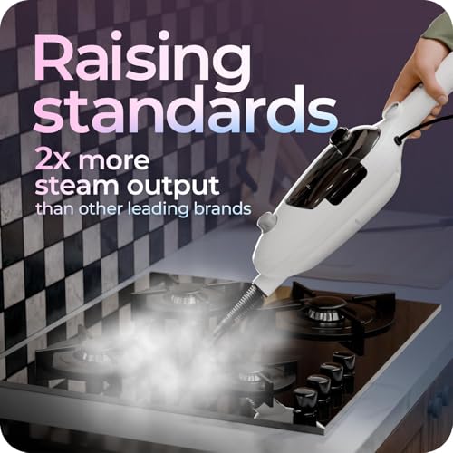 Avalla T-9 Steam Mop & Handheld Cleaner � Double Steam Power, 2-in-1 Combi-Cleaner with 7 Piece Accessory Kit, Chemical-Free Cleaning, Reusable Pads, for Hard Floors, Carpets, Grout & Upholstery - Image 4