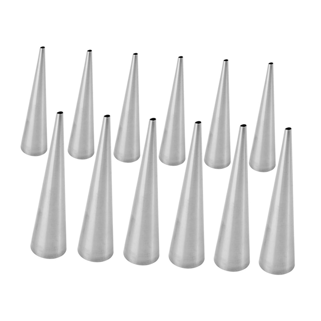 BRIGHTFUFU Diy Croissant Baking Tubes 12pcs Cone Roller Non-stick Easy to Clean for Family Picnics