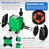 Simple Deluxe 10ft High Lift 800GPH 24W Water Table Pump (3000L/H) with 3 Nozzles, Perfect for Fish Tank, Pond, Aquarium, Statuary, Hydroponics, Fountain, Green #3