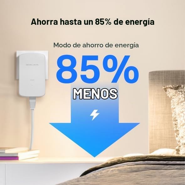 MERCUSYS MP310 Kit - AV600 Kit Powerline WiFi, Adaptador PLC con WiFi N300, hasta 600 Mbps HomePlug AV2, Cobertura hasta 300 m, 2 Puertos Fast Ethernet, Plug & Play, Compatible con Todos los Routers