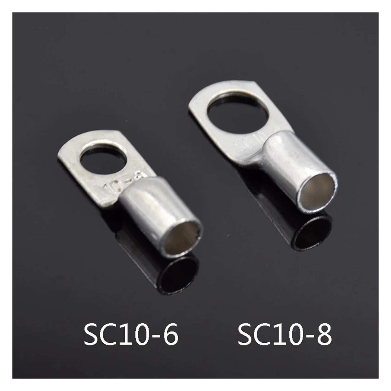 20 Stück Bolzenloch verzinnte Kupferösen verriegeln Klemmen 10/16/25/35/50/70 m㎡ Kabel Crimp Drahtverbinder SC10-6/8 SC16-6/8/10(SC50-6)
