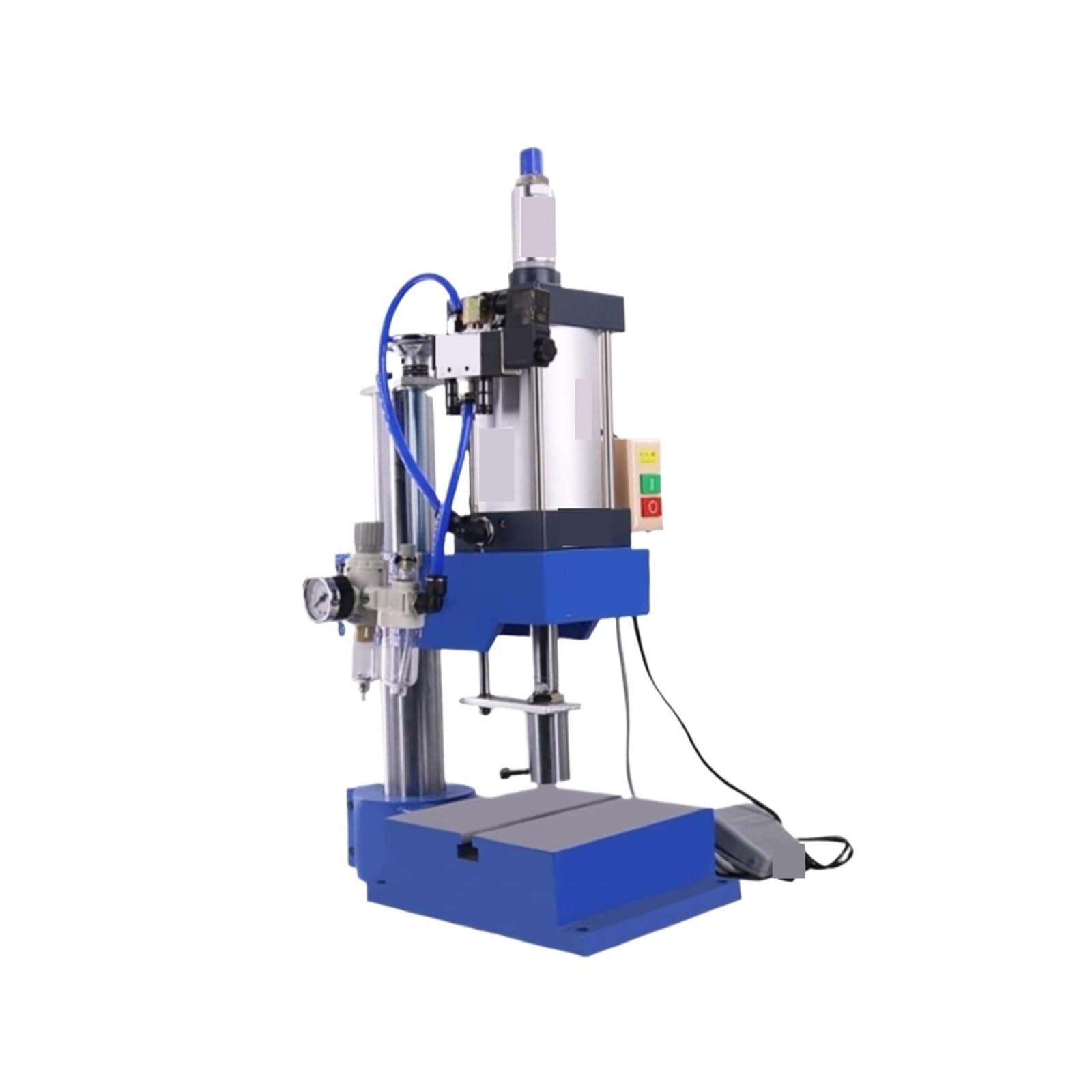 Amrttwy One Color Air Tools, Pneumatic Punch Press, Compact Desktop Single-Column Riveting And Pressing Machine With 300 Kg Capacity, Fully Automatic With Adjustable Stroke And Pressure