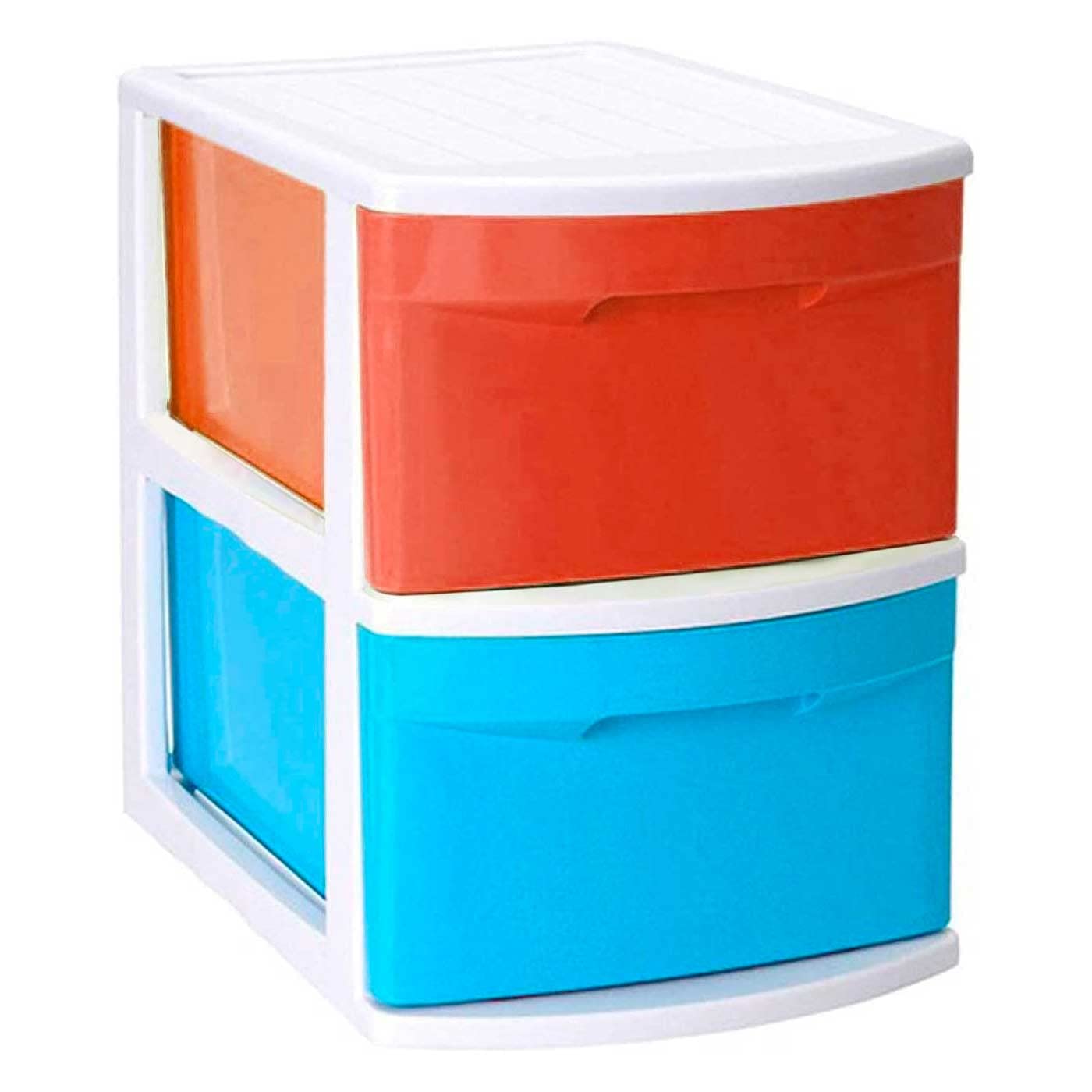 Cajonera Tamesis multiusos de 2 cajones 40 x 28,5 x 39 cm plástico multicolor