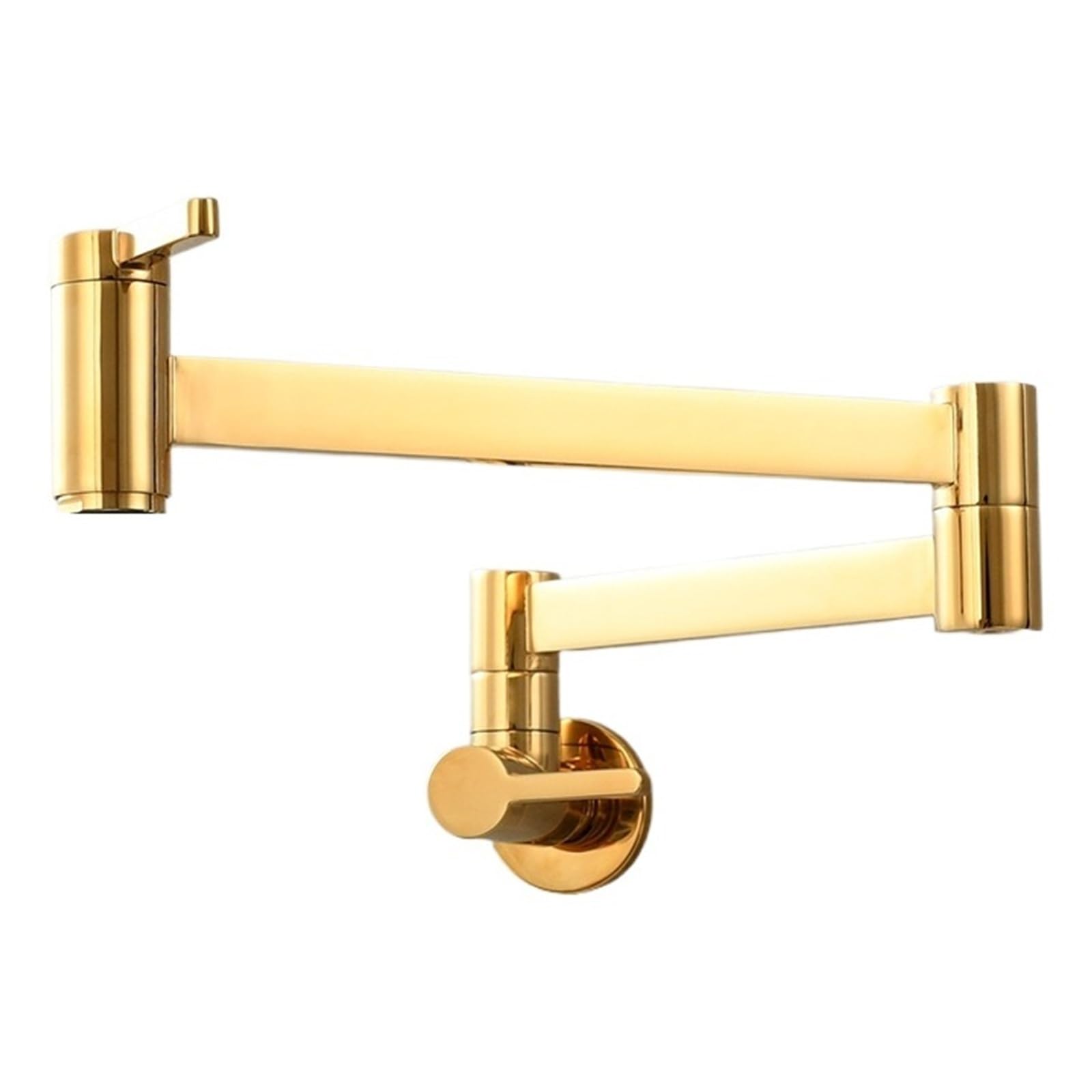 ZQFHSX Brass Kitchen Faucet Pot Filler 360 Rotatable Folding Lengthened with Double Joint Swing Arms Cold Only for Most Scenarios(E)