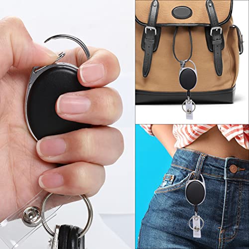 Confezione da 3 portachiavi retrattili a bobina