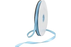 TONIFUL Blue Ribbon Baking Satin Ribbon Solid Fabric