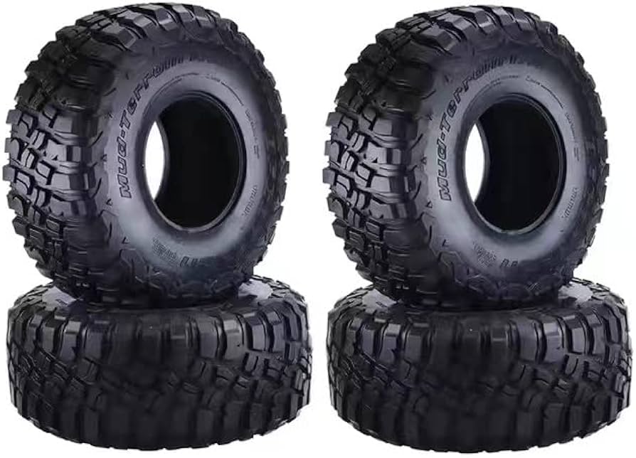 Amazon | 120mm 2.2インチ ゴム製ロックタイヤ/ホイールタイヤ 1:10 RC