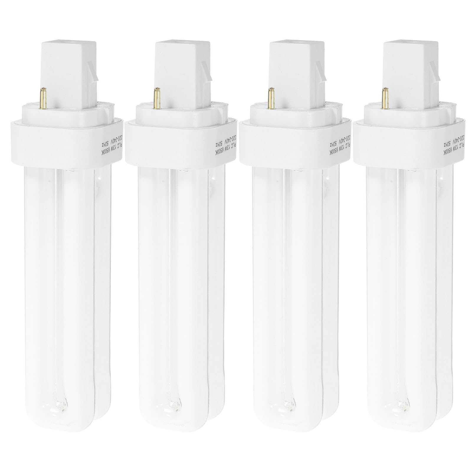 LIFKICH 4 Pack 13w 2 Pin Compact Fluorescent Bulb Double Tube White
