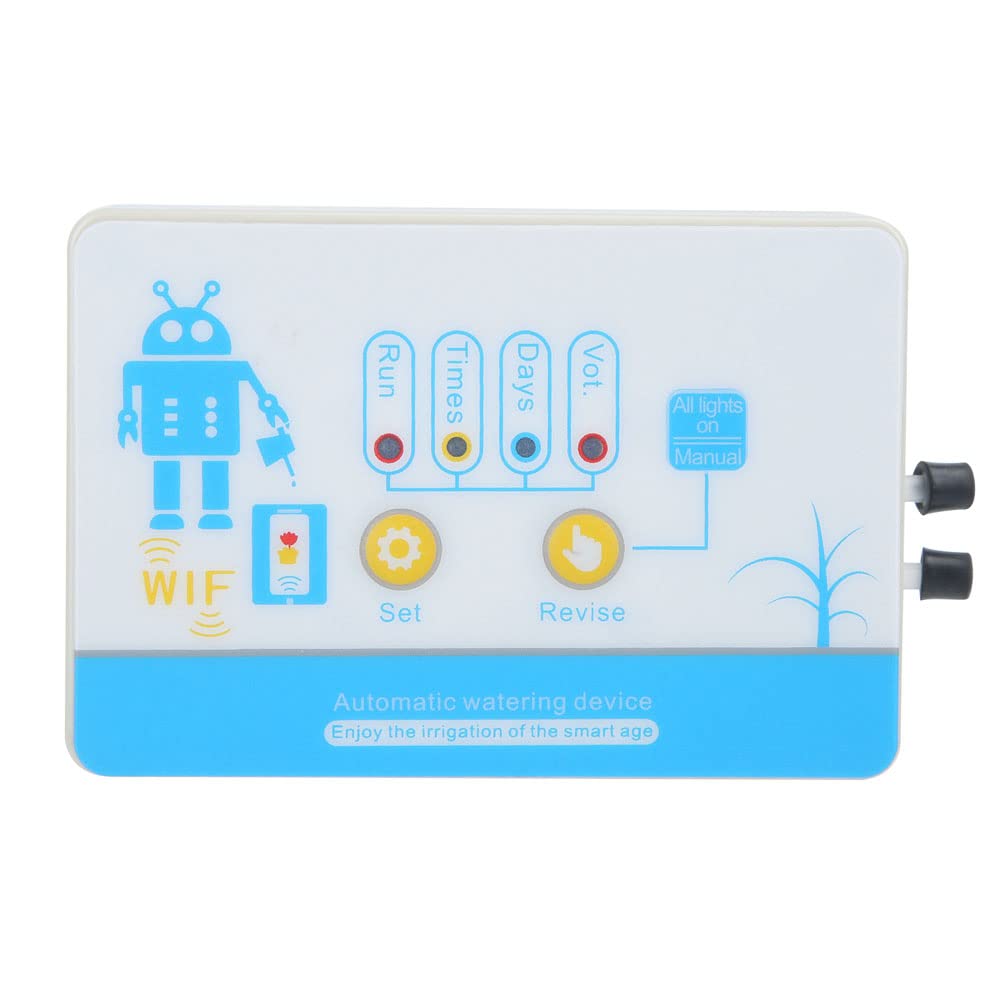 Fdit Timer per Irrigazione WiFi, Controller Automatico per Irrigazione con Controllo Remoto Tramite App per Serra da Giardino (Spina europea 110~240V)