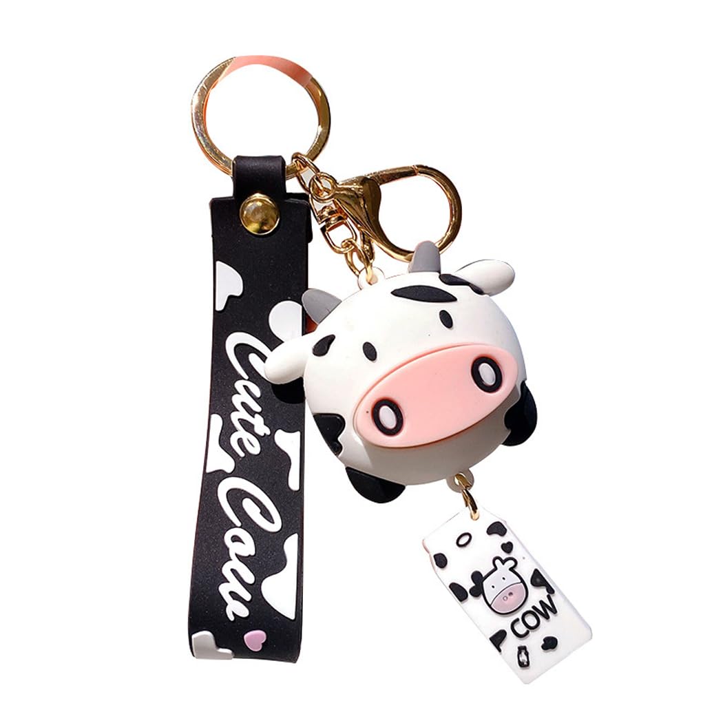LAYAHAGO Cow Keychain KeyChains for Women Wallet Purses Bags Backpack Key Chain