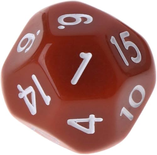 Miniatura 6 de Lanema Juego de 10 dados poliédricos D16 para Calabozos y Dragones de 16 caras