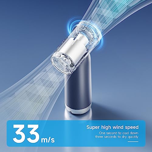 Electric Air Duster,Air Blower,110000RPM Portable Hand Held Duster, Replacement for Compressed Canned Air Duster Eco-Friendly, 33m/s Wind Speed Violent Jet Fan for Dusting, Cleaning, Rechargeable,Blue - Image 3