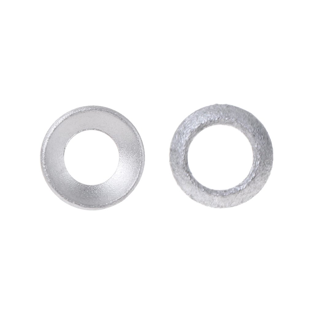 Q-Xiaokeai Silver ,2 Pcs Bicycle Brake Caliper Spacer Joint Washer Aluminum Mountain Bike Accessory
