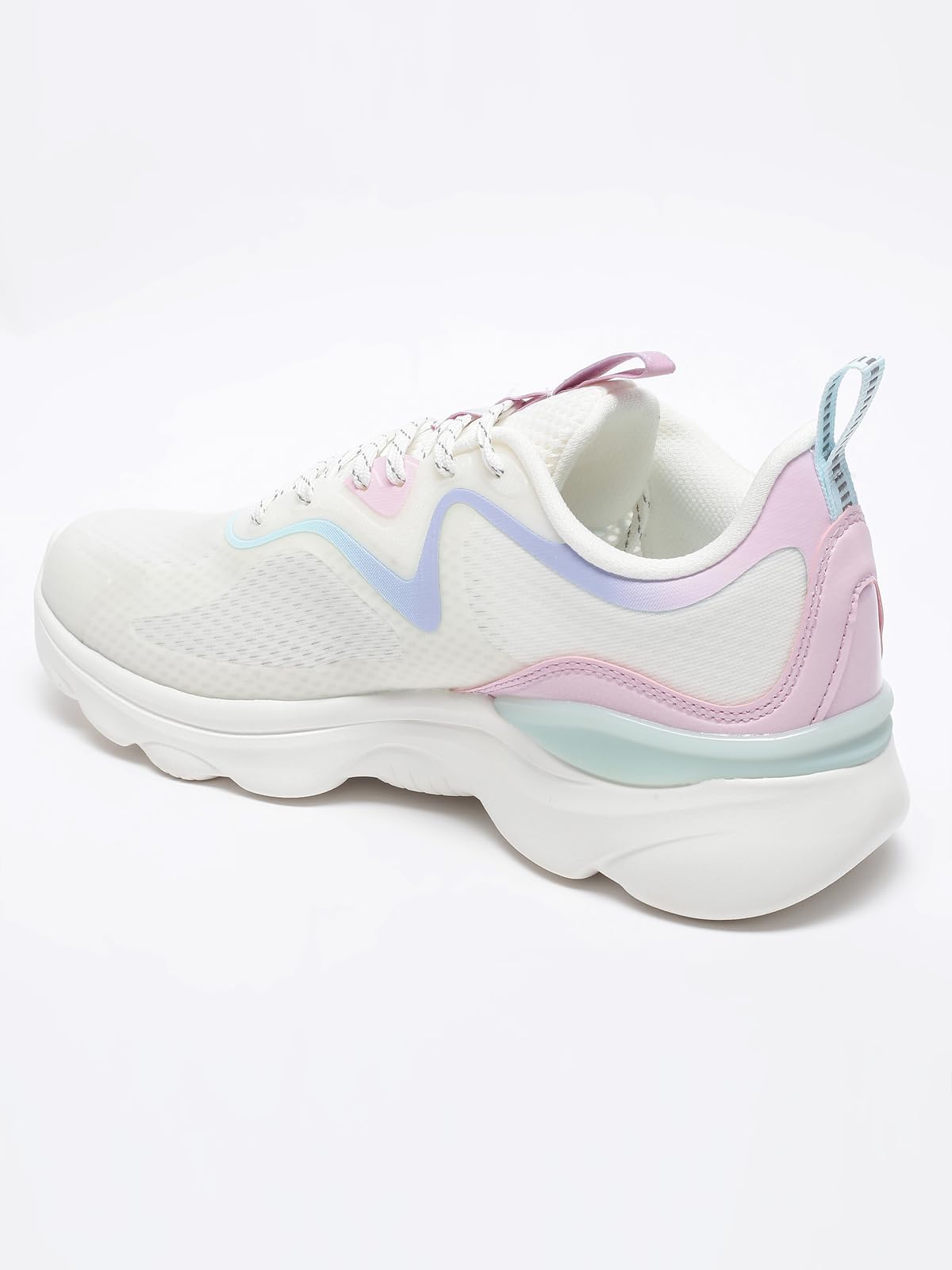 XTEP Canvas White,Ice Peach Running Shoes for Women Euro- 38