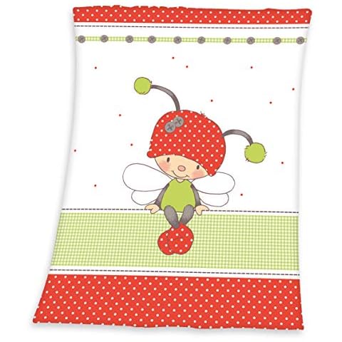 Herding Fynn Baby Blanket with Ladybug Motif Cover