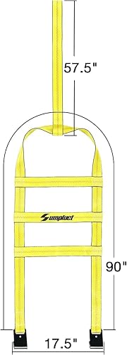 Miniatura 2 de Correas de neumático para un remolque de automóvil, correas de remolque con gancho plano de 14 a 19 pulgadas, correa de remolque resistente, correa