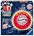 Ravensburger 3D Puzzle 12177 - Nachtlicht Puzzle-Ball FC Bayern München - 72 Teile - ab 6 Jahren, LED Nachttischlampe mit Klatsch-Mechanismus