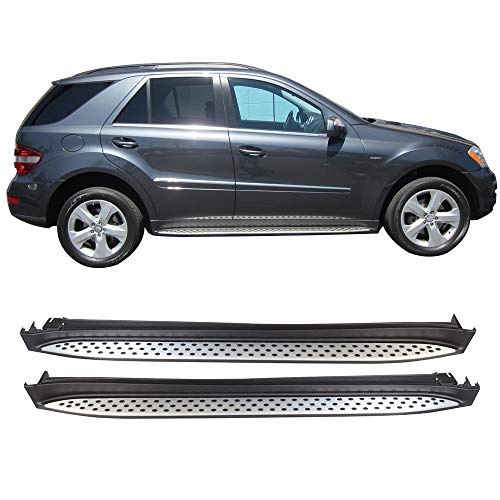Estribos laterales aluminio negro y plata para Mercedes Benz ML