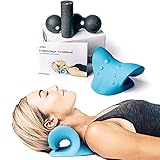 Coloo Nackenmassage Set - Entspannung für Nacken Schulter | Nackenkissen/Nackenstrecker und Triggerpunkt Massage bei Nackenschmerzen | Kopfschmerzen | Schulterschmerzen | Rückenschmerzen