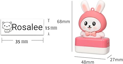 Miniatura 7 de Sello estéreo 3D con nombre para ropa de niños, sello de jardín de infantes, 4 estilos y 36 patrones de dibujos animados, multicolor