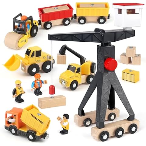 Vanplay Wooden Construction Vehicle Toy Set Cover
