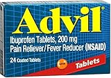 Advil 200 mg Coated Tablets 24 ea (Pack of 5)