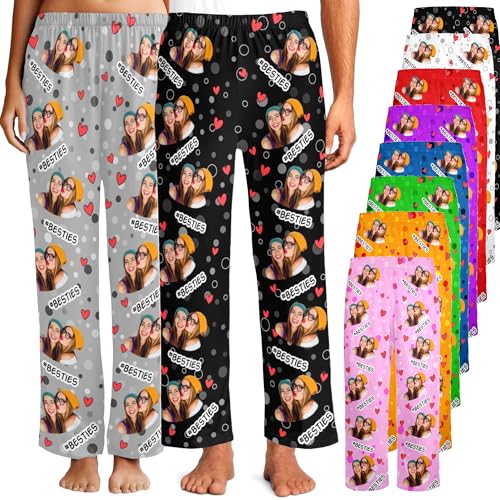 Custom Pajamas Pants for Men Women Personalized Face Pajama pants with Photo Pet Gift for Christmas Valentines