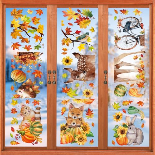 Tapvai 9 Blätter Fensterbilder Sommer Kinder, 68 Stück Fensterbilder...