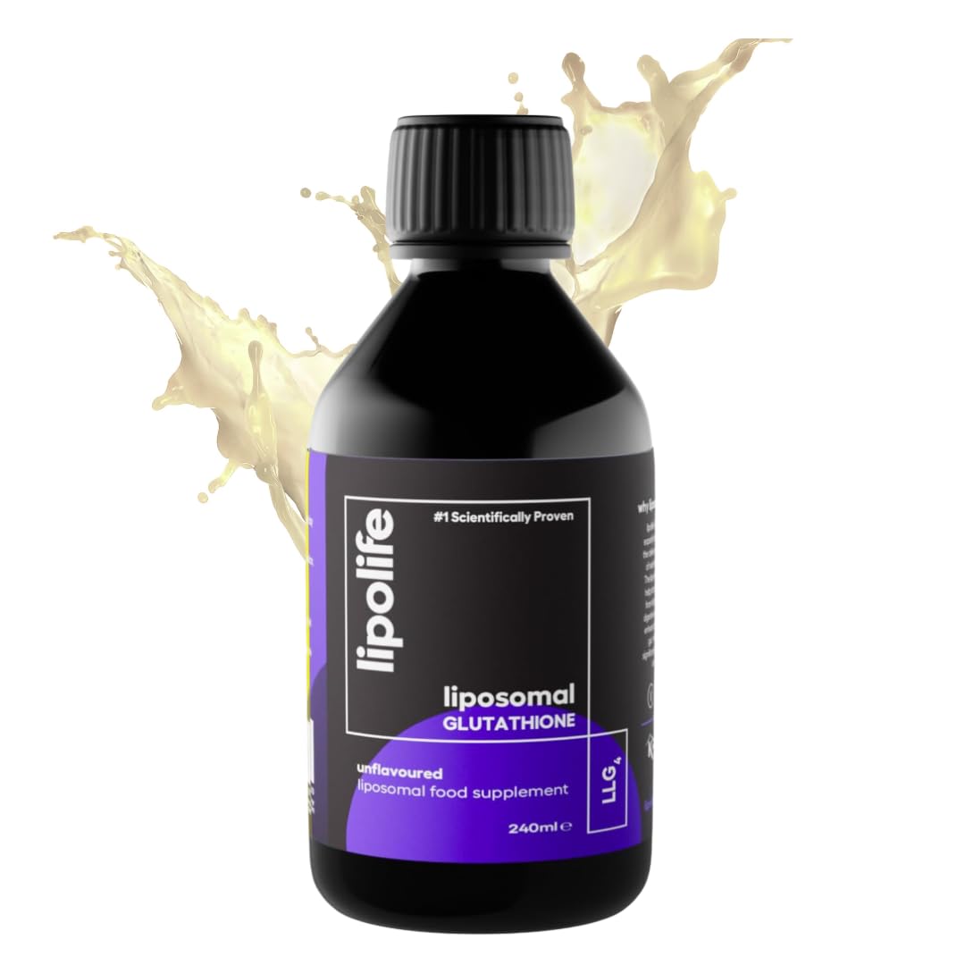 Liposomal Glutathione - Superior Absorption for Increased bioavailability. Setria glutathione in Liquid liposomal Supplement. lipolife LLG4. 48 Servings. Made in UK.