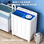 Auertech Portable Washing Machine, 28lbs Twin Tub Washer Mini Compact Laundry Machine with Drain Pump, Semi-automatic 18lbs Washer 10lbs Spinner Combo for Dorms, Apartments, RVs - Image 4