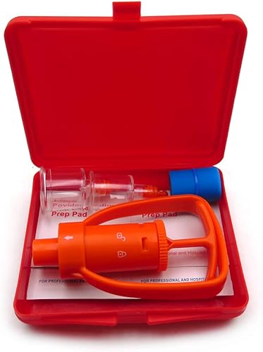 Miniatura 6 de HTTMT - Kit de mordida de serpiente Camping Emergencia Survival Primeros Auxilios Veneno Sting Extractor [Número de artículo: ET-Extractor001]