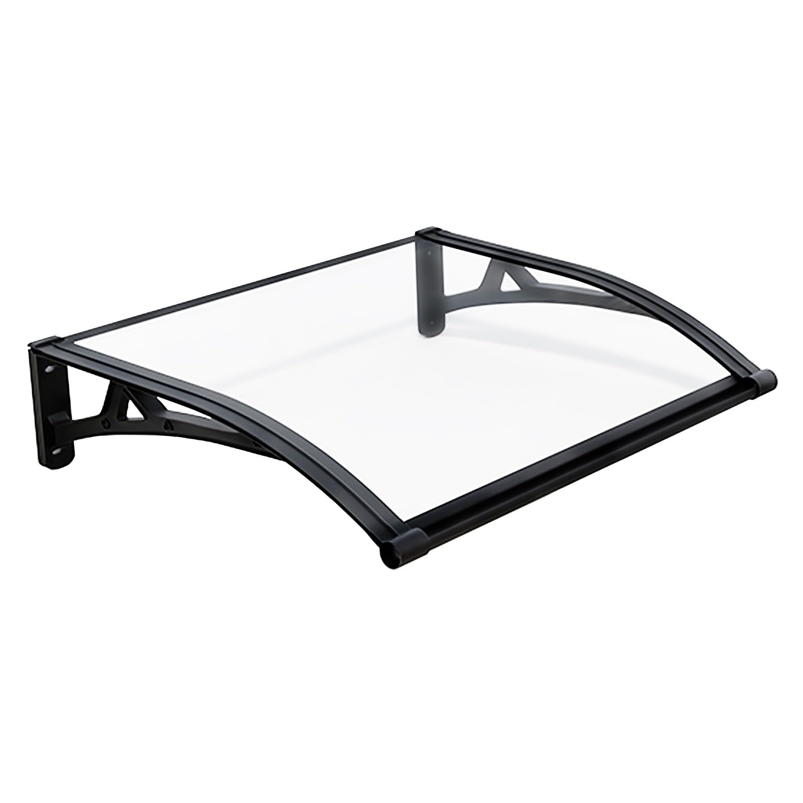 GJMSSMY Modern Entrance Door Canopy Polycarbonate Awning Outdoor Sunshade Aluminum Alloy Support Rain & UV Protection 60x80cm (23.6x31.5in)