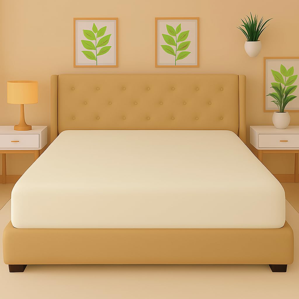 Nightzone Cream Night Zone Flannelette Fitted Sheets 100% Brushed Cotton 25 Cm Deep Fitted Bed Sheet (, Single)
