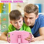 Ascrecem Kids Tablet Android 7 Inch Toddler Tablet for Kids with WiFi Quad Core 2GB 32GB ROM Parental Control Childrens Tablets with Shockproof Case Educational Games Age 3-14 Boy Girls (Pink)