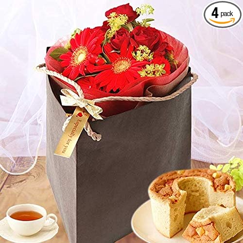 Amazon Co Jp 誕生日 プレゼント 女性 誕生日プレゼント 花とスイーツ 花 アレンジメント お菓子 生花 指定日配達 結婚記念日 可愛いトライバックタイプ 赤色 ホーム キッチン