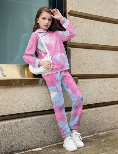 Image of Arshiner 2 Pieces Girls Outfits Fall Sweatsuits Sweatshirts and Sweatpants