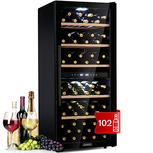 Klarstein Cave a Vin, Réfrigérateur à Vin avec Porte en Verre, Ca...
