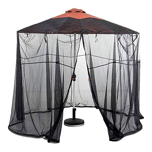 Preisvergleich Produktbild MIEMIE Moskitonetz für Sonnenschirm, Sonnenschirm Moskitonetz Außenschirm Tischschirm mit Reißverschluss Moskitonetz Mesh Garden Polyester Netting, eintürige Single Door Bug Netting Cover