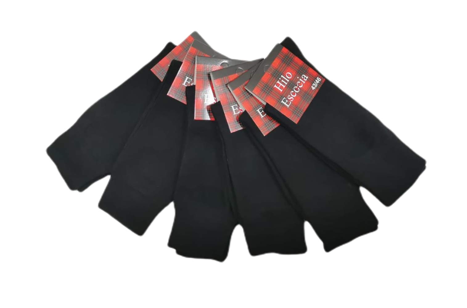 CPL PACK 6 Pares - Calcetines de Hilo de Escocia para caballero Talla M (39-42) y Talla L (43-46)