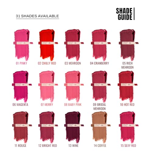 Image of Colors Queen Color Stay Matte Lipstick | Highly Pigmented with Smooth One Swipe Application | Ultra Matte Finish | Smudge Proof & Waterproof | Long Lasting Lipstick for Women (Nude Mauve, 2.1 g (Pack of 1)) | Long Lasting