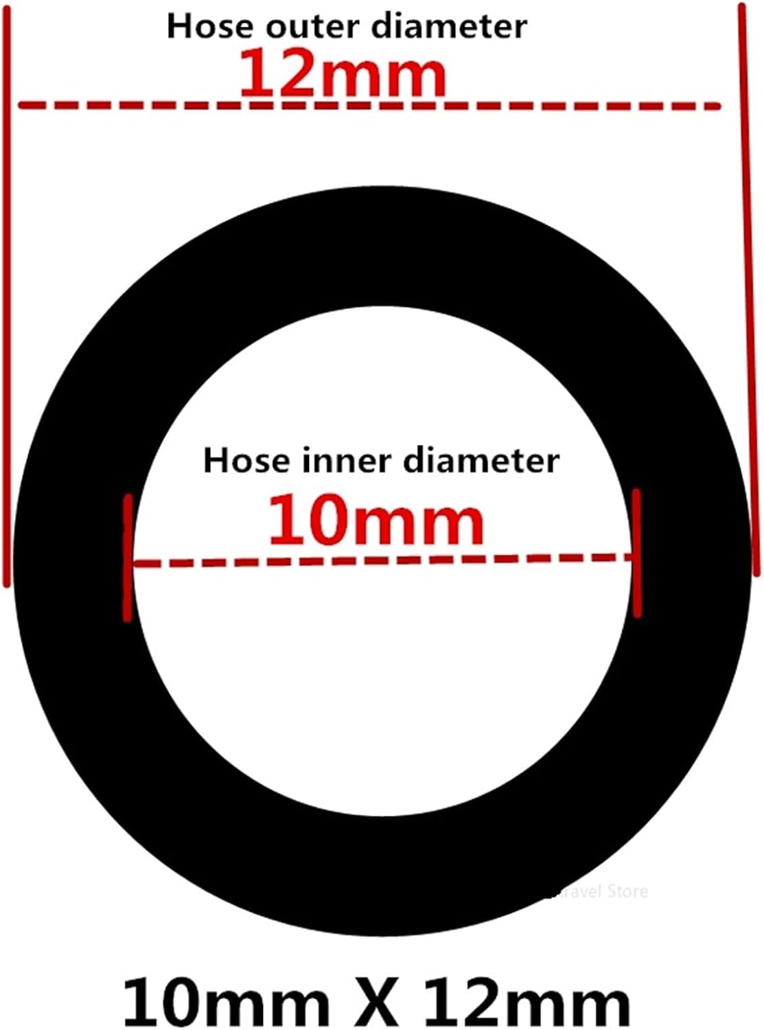 1PCS 1M 5M 10M 30M Transparent Plastic Hoses Water Pump Tube 6 7 8 9 10 12mm Inner Diameter Pipe(10mm X 12mm,3 meters)