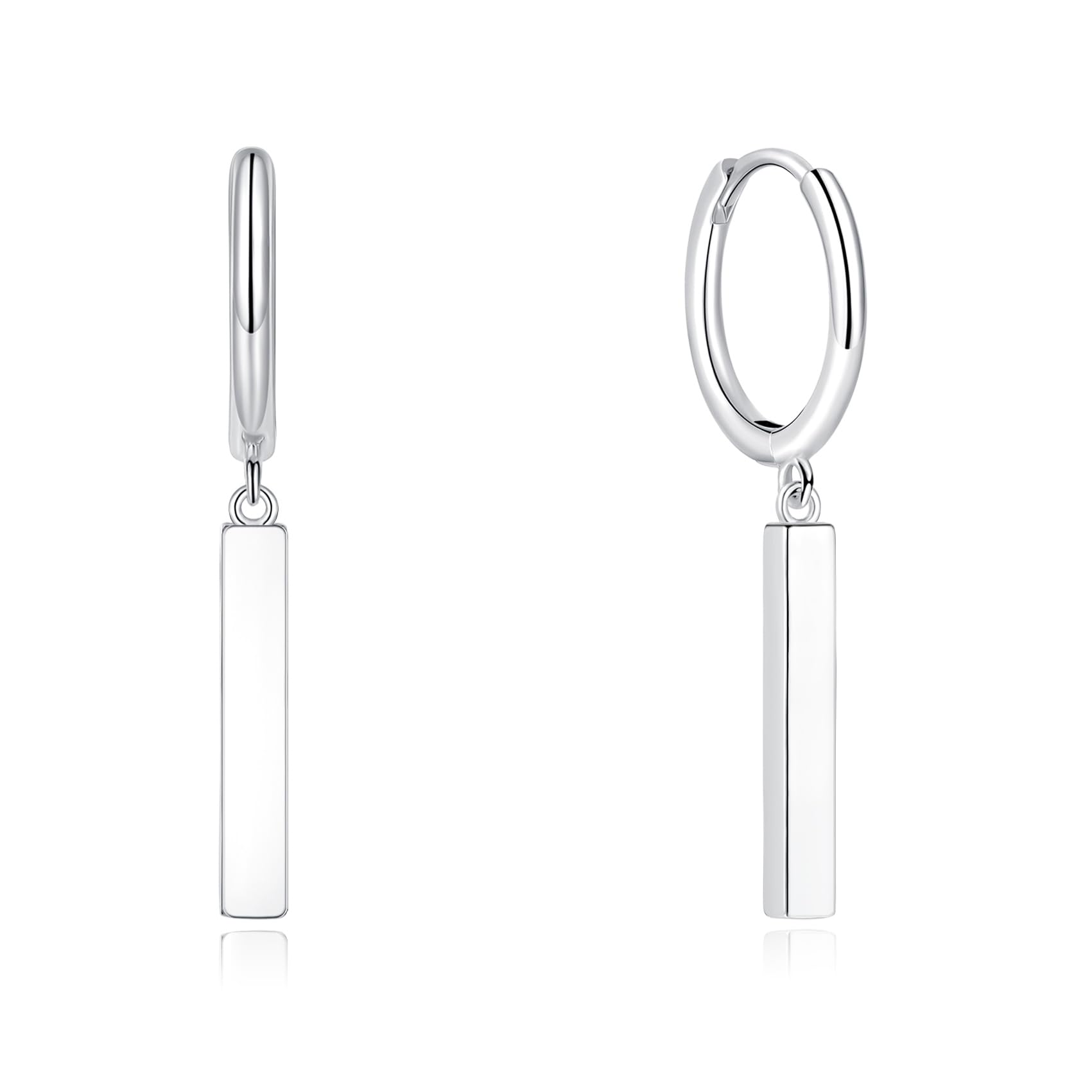 Cangall Ohrringe Silber 925 Hängend Damen, 925 Sterling Silber Creolen mit Anhänger, Hypoallergen Leichte Ohrringe Creolen Silber 925, Ohrringe Silber Schmuck Geschenke für Hochzeiten Geburtstag
