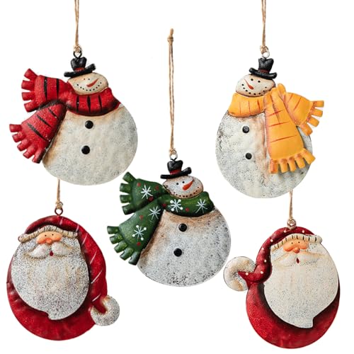 HERZWILD 5pcs Metallanhänger für den Weihnachtsbaum Weihnachten...