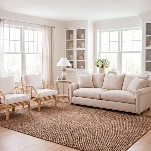 SAFAVIEH Area Rug 8x10 - Natural Fiber Collection - Large - Natural Brown, Handmade...