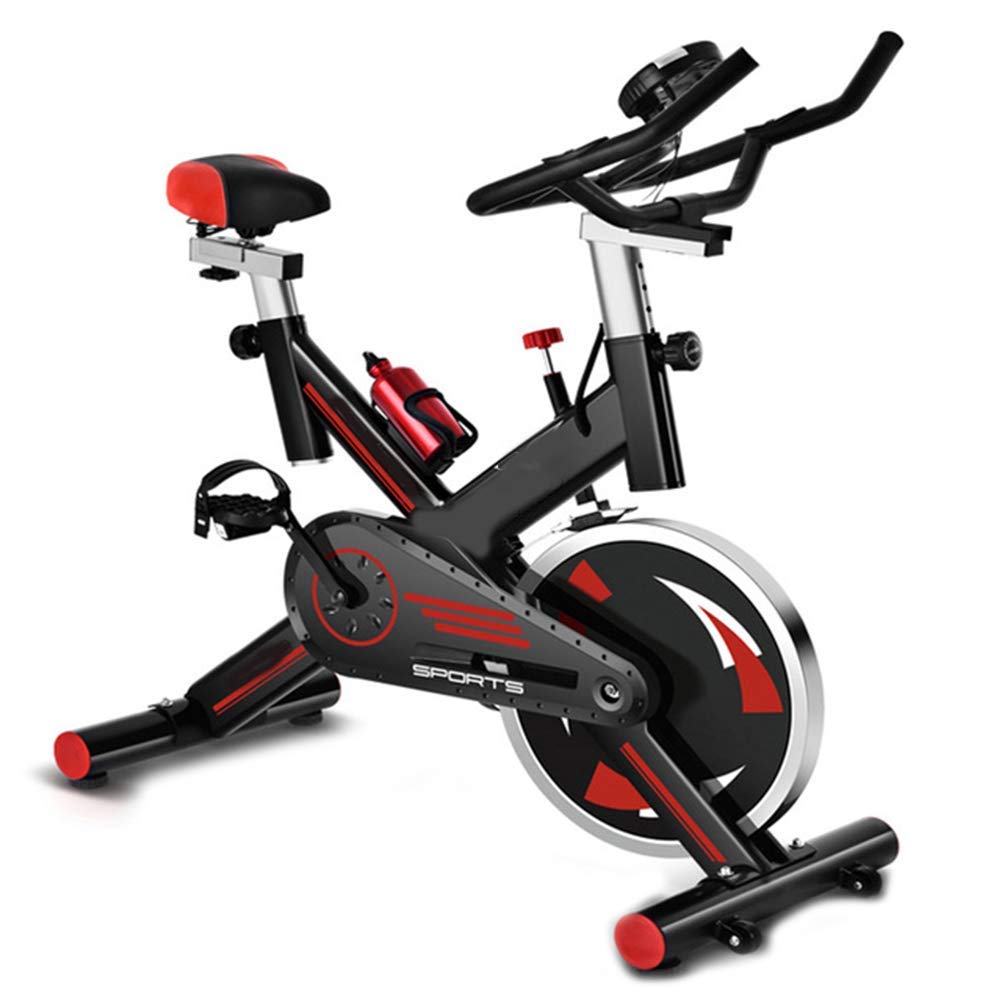 Wghz Indoor Cycling Exercise Bike, Cardio Trainer Fitness Bike with Silent Belt Driven Flywheel, LCD Digital Monitor, for Home Gym Use,Black