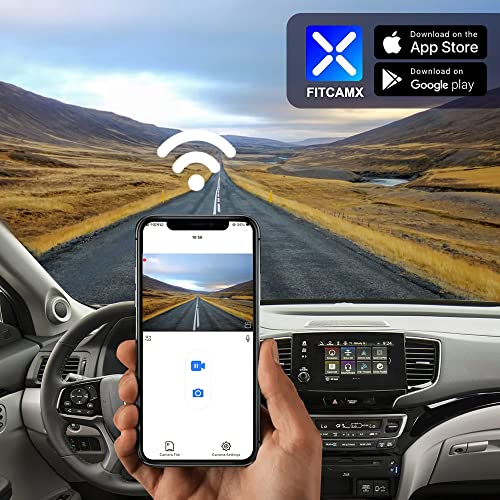 FITCAMX 4K Dual Dash Cam for Honda Pilot 20162022 & Passport 20192023