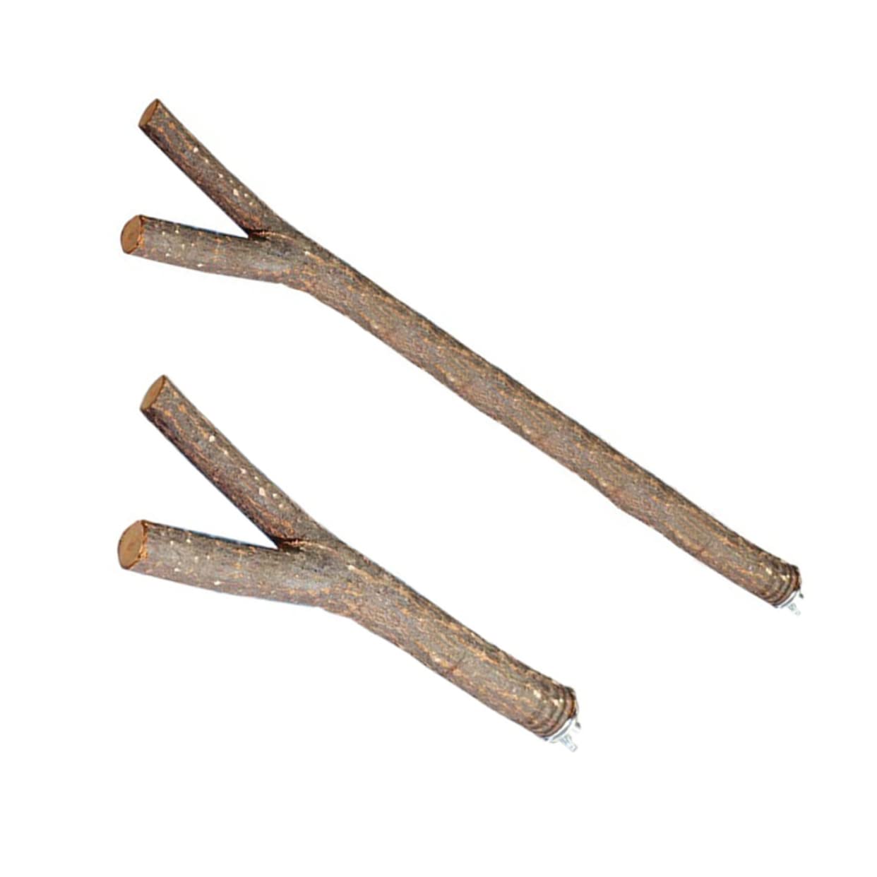 HANABASS 2Pcs Parrot Perch Stands Durable Bird Cage Accessory Easy Install Fork Stands for Pet Birds for Parrots Cockatiels and Finches