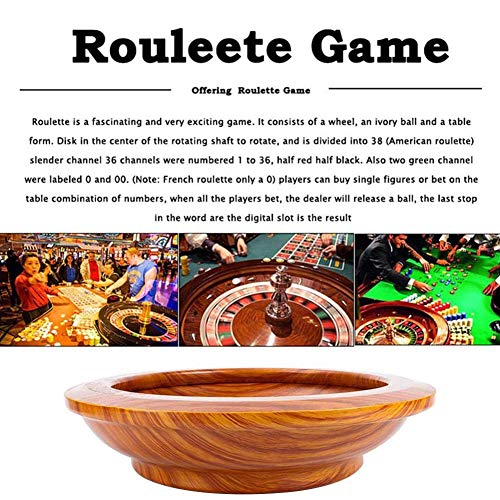 ISAKEN Deluxe Wooden Roulette Wheel, 12 Inch Casino Grade Wooden Roulette Wheel Set Turntable Leisure Table Games (Wheel and Balls Only) - Thumbnail 7